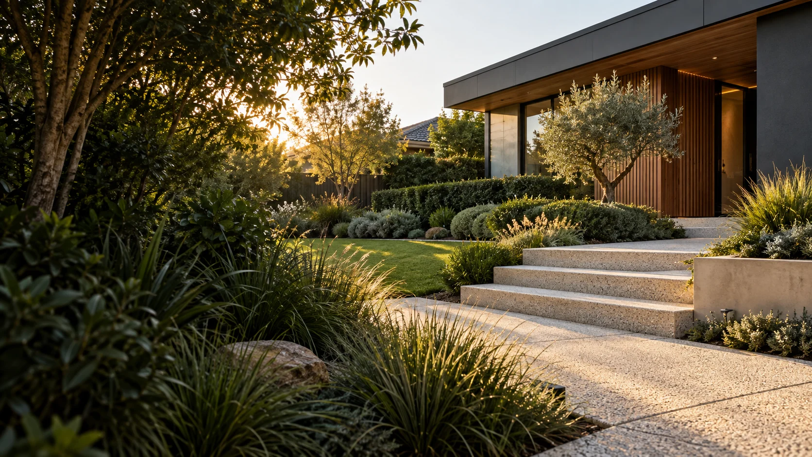 Illustrative Australian landscaped garden